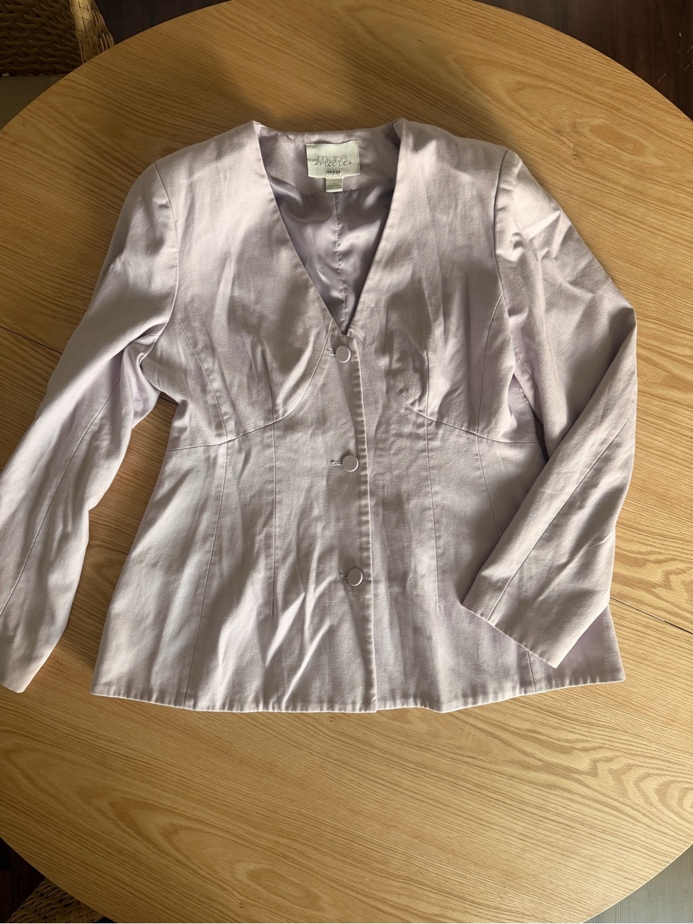 Mare Mare  Lavender V-Neck Button Jacket